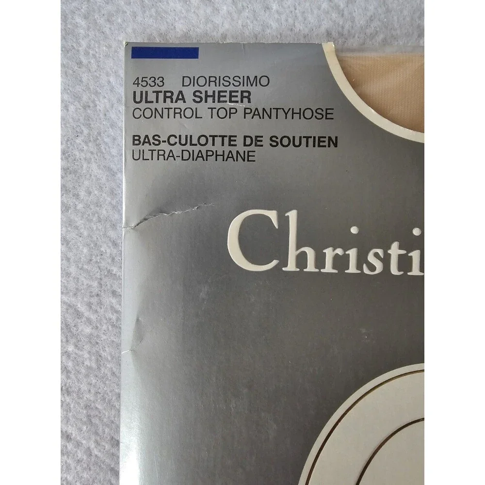 Christian Dior Pantyhose Womens Ultra Sheer Rose Petal Hosiery Style 4533 Size 1